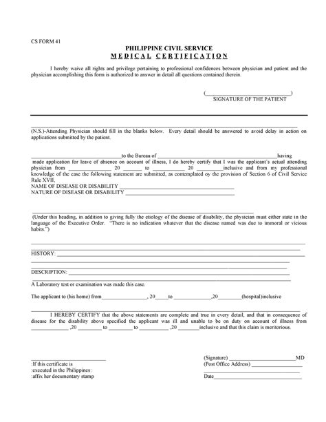 csc medical certificate|Iba pa.